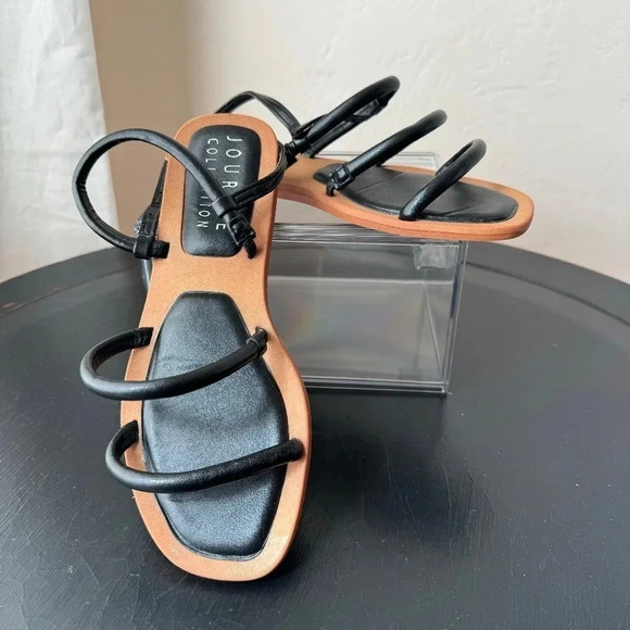 Journee Collection Shoes - NWOT Journee Collection Karrio Sandal Tan and Black Women’s Size 7